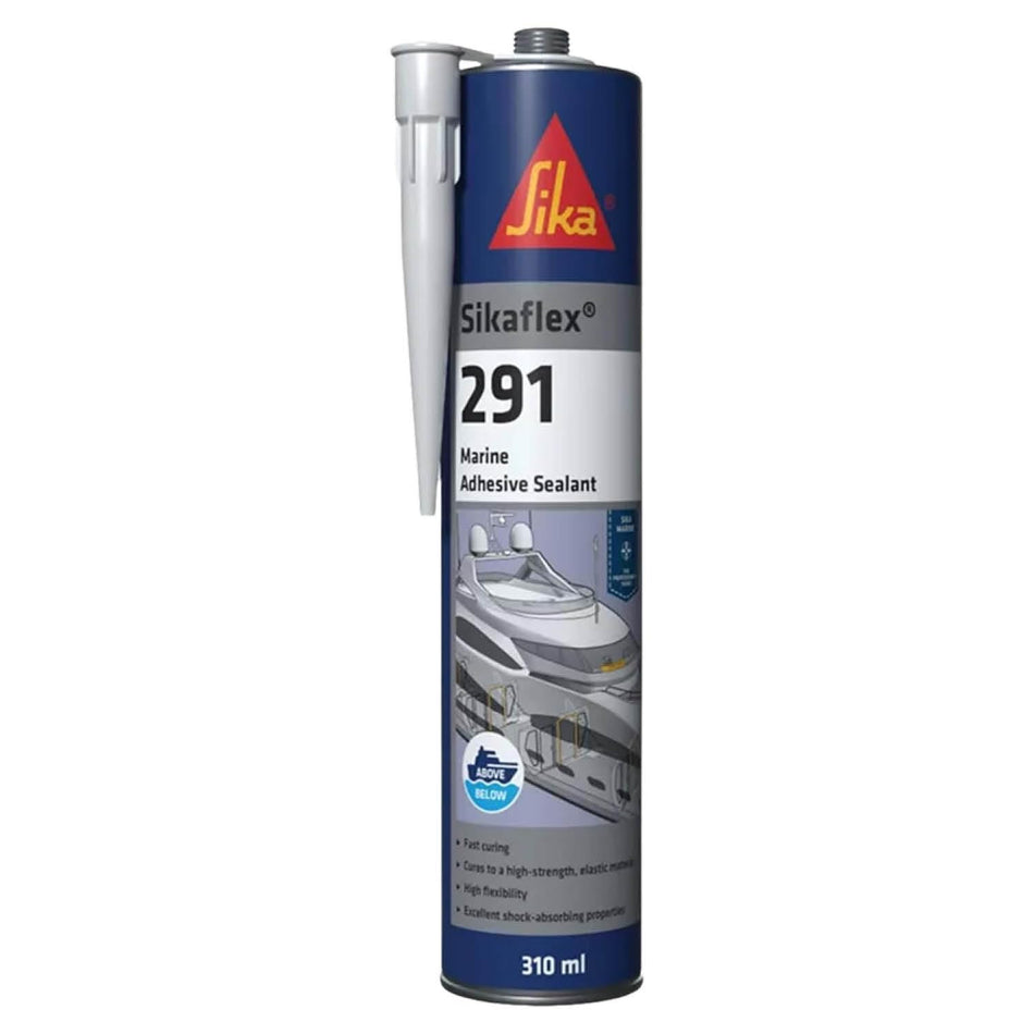 Sika Sikaflex 291 Multifunctional Marine Adhesive Sealant Cartridge 310 ml, White