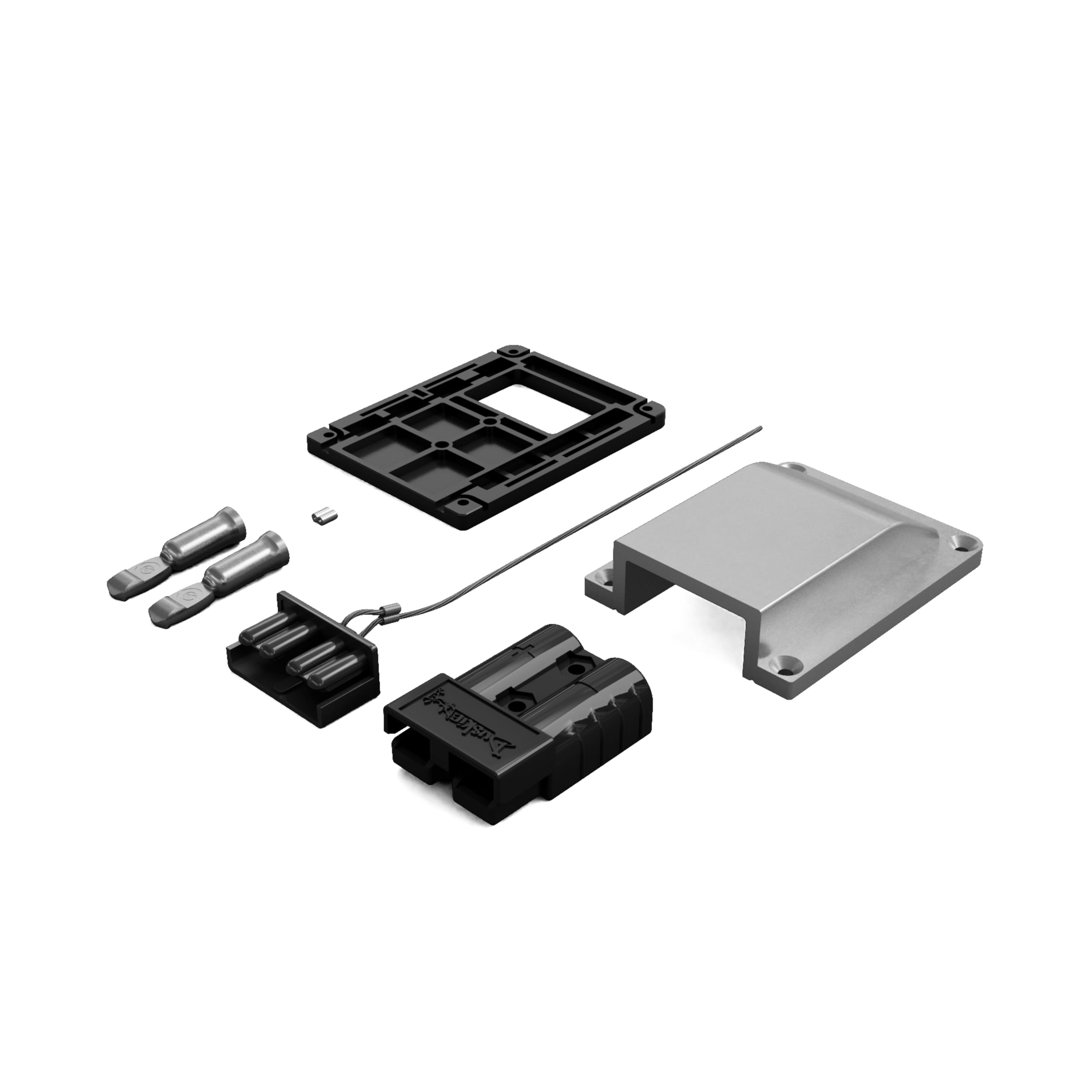 Surface Mount Solar Connector Cowl Kit, 50A (Silver (Billet Aluminium))