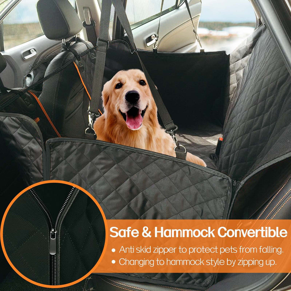 OUREIDA Dog Seat Cover for Pets, Waterproof Car Seat Protectors Hammock 600D Heavy Duty Scratch Proof Nonslip Durable Soft Pet Back Seat Covers for Cars Trucks and SUVs 147x137cm