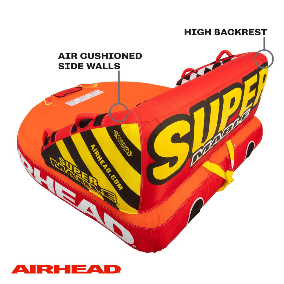 Airhead Super Mable, 1-3 Rider Towable Tube for Boating