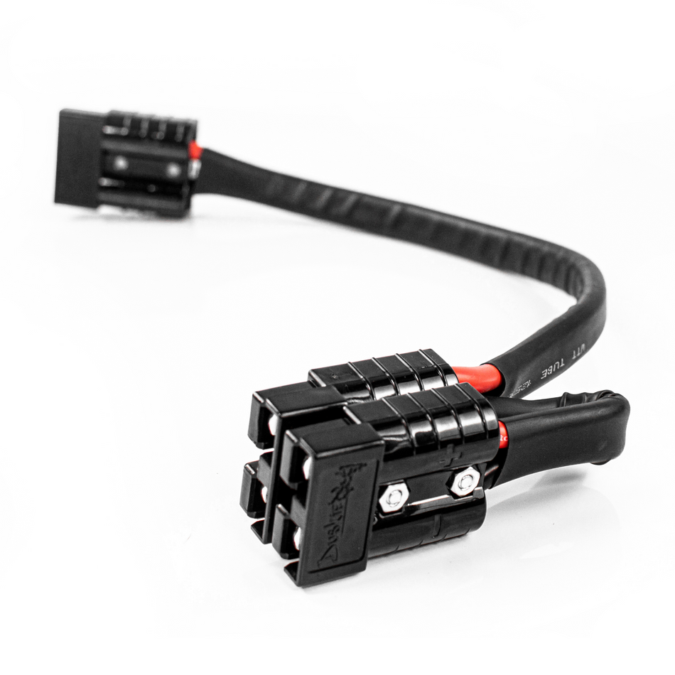 DUAL ACCESSORY CABLE INLINE STACKED SPLITTER WITH 30CM 8AWG CABLE