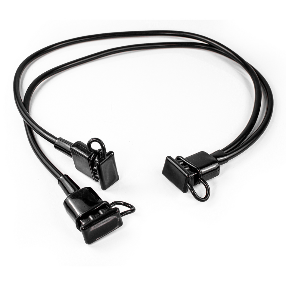 DUAL ACCESSORY CABLE "Y" SPLITTER WITH 50AMP CONNECTORS AND DUST CAPS. 90CM 14AWG CABLE